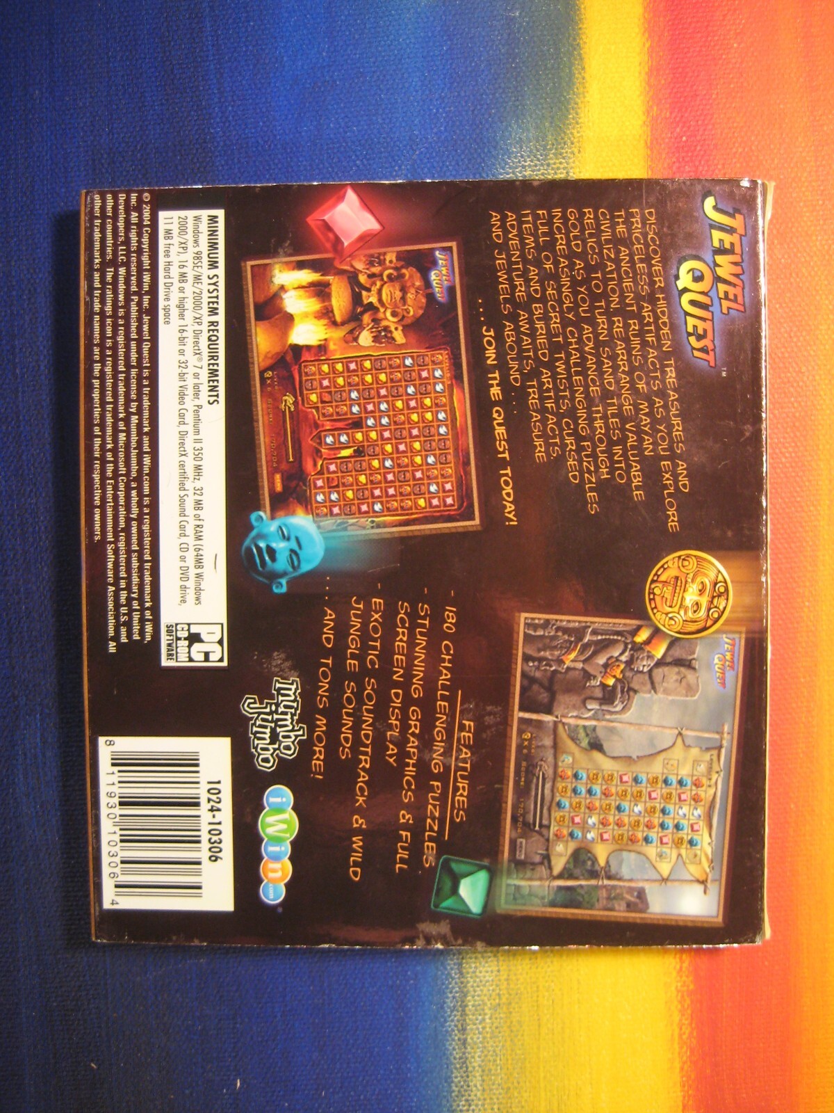 Jewel Quest Windows XP/Vista PC CDROM Matching Match 3 Game