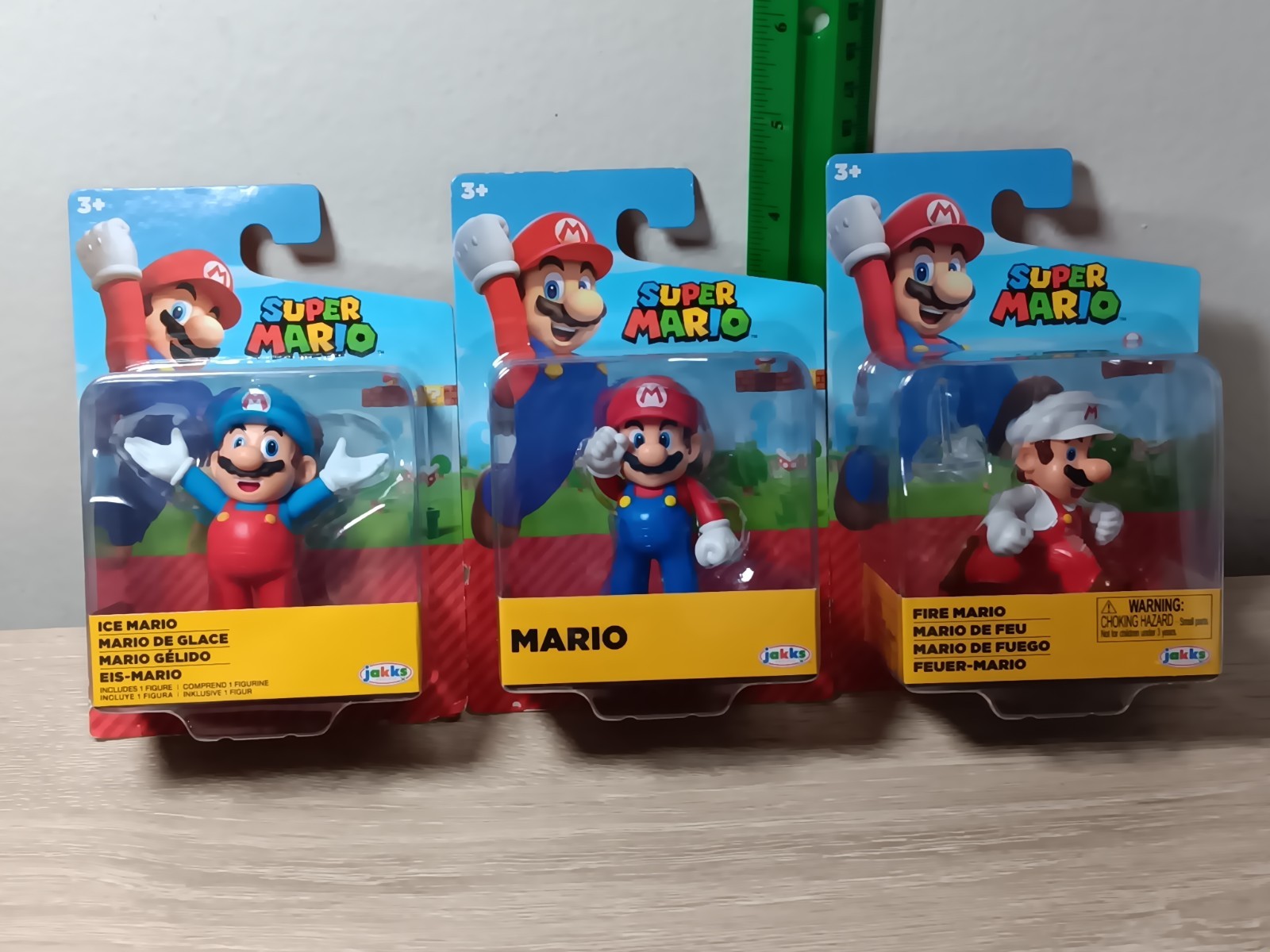 *FREE SHIP* 2.5″ FIRE + ICE + SUPER MARIO World of Nintendo Jakks Pacific 3-PK