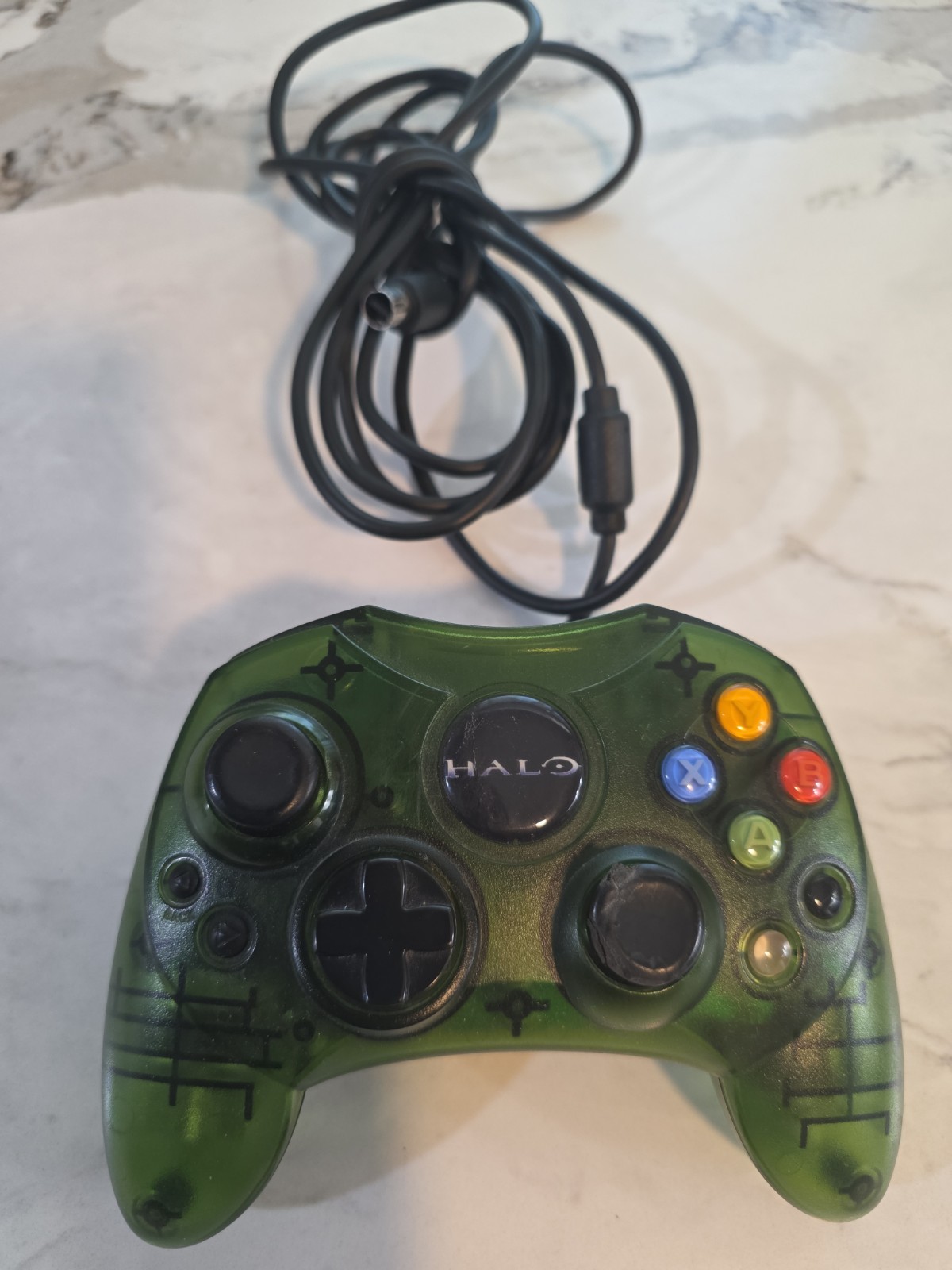 Microsoft Halo Limited Edition Translucent Green Wired Xbox Controller 9ft