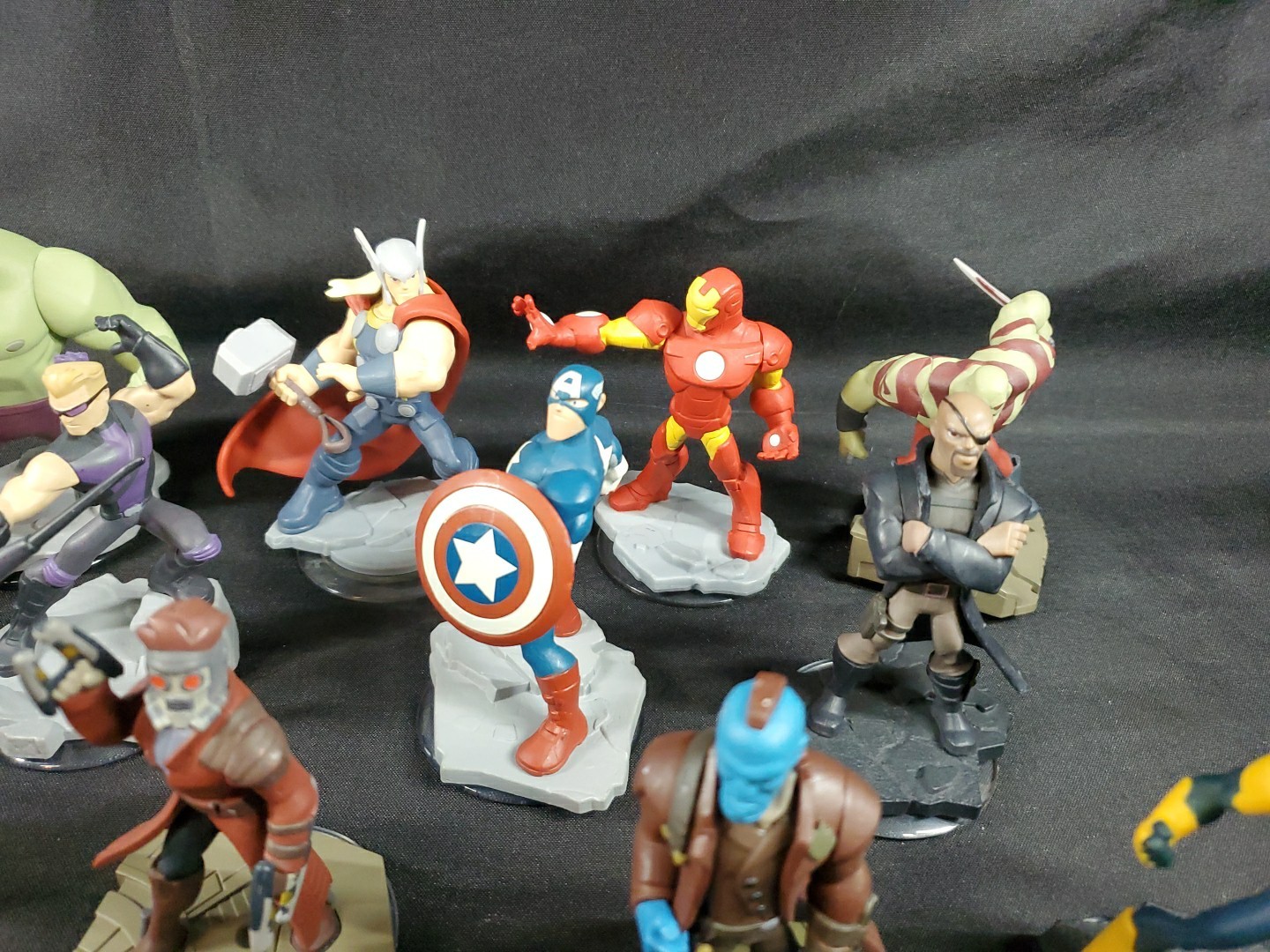 Disney Infinity Marvel Figures Hulk Spider-Man Thor Iron Man Rocket Racoon Lot