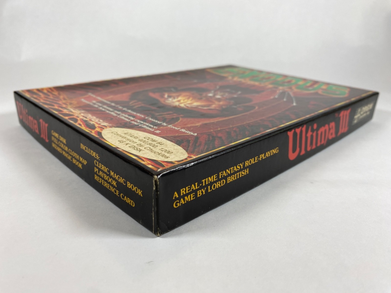 Ultima III Exodus Atari 800 XL XE COMPLETE Cloth Map Origin Systems Lord British