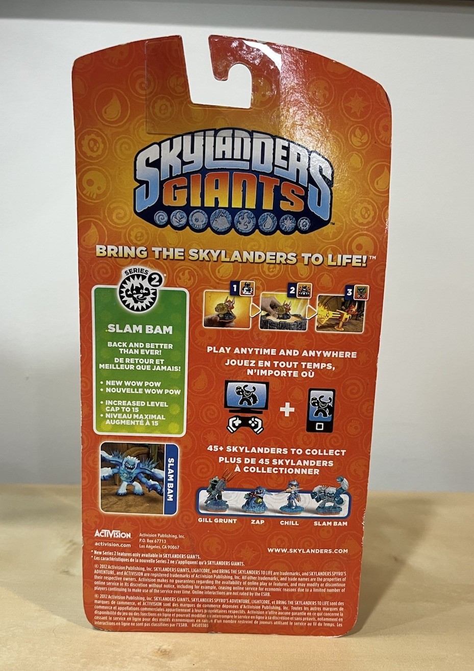 Skylanders Giants Slam Bam NIB. Figure Has Been Tested Through Box And Works.