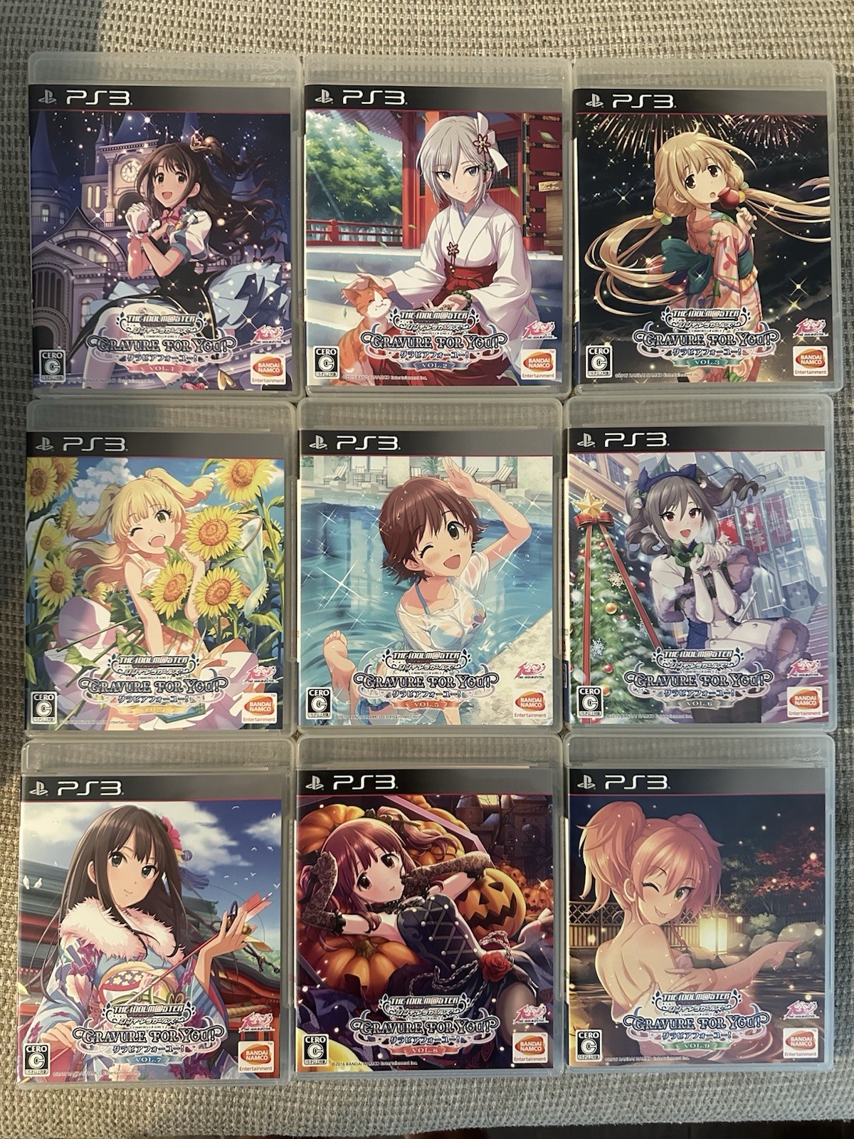 Idol Master Cinderella Girls Gravure for You Vol 1 To 9 Set PlayStation 3 PS3