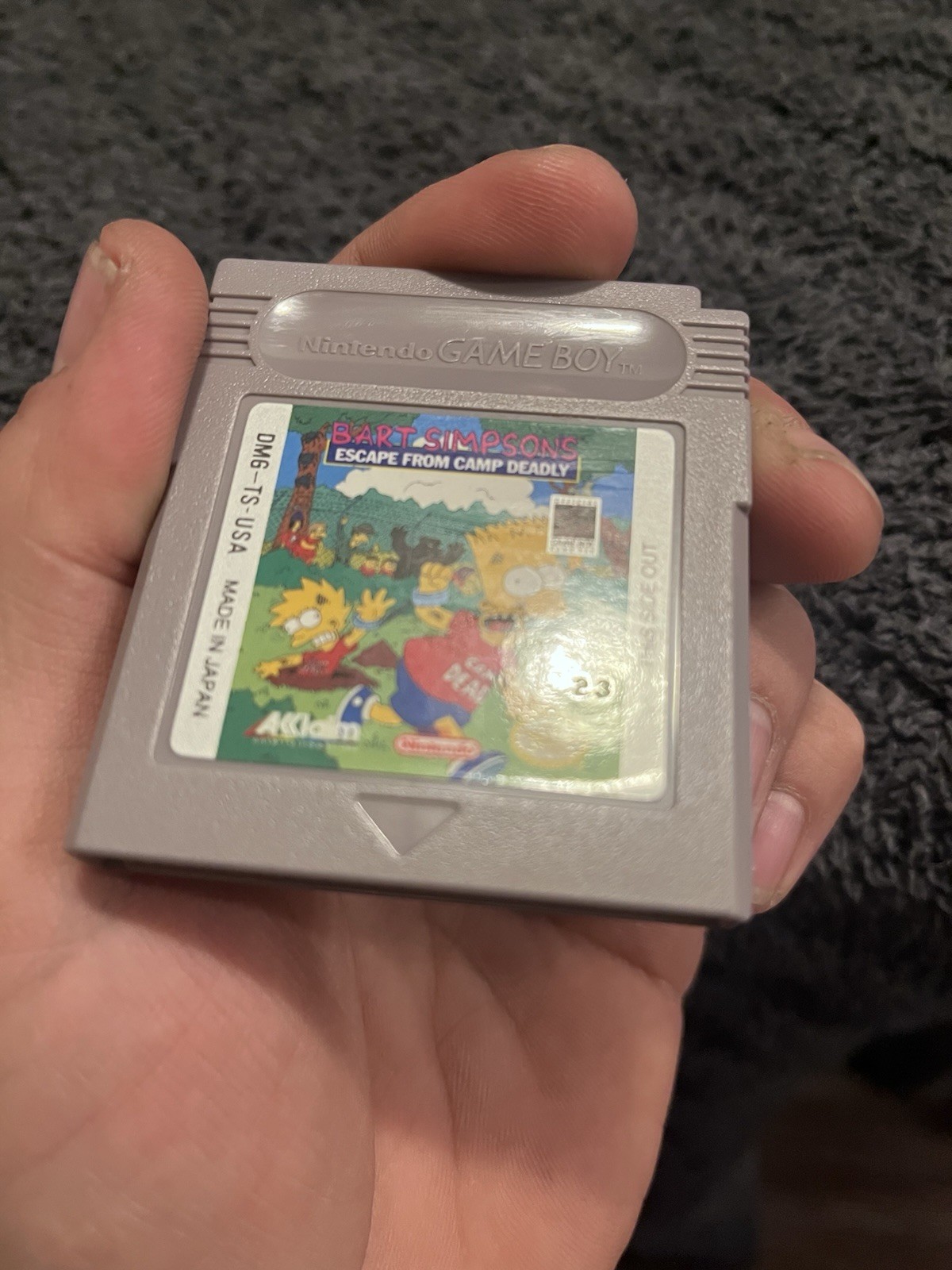 Nintendo Game Boy Authentic Cartridge💎 Bart Simpson’s Escape From Camp Deadly
