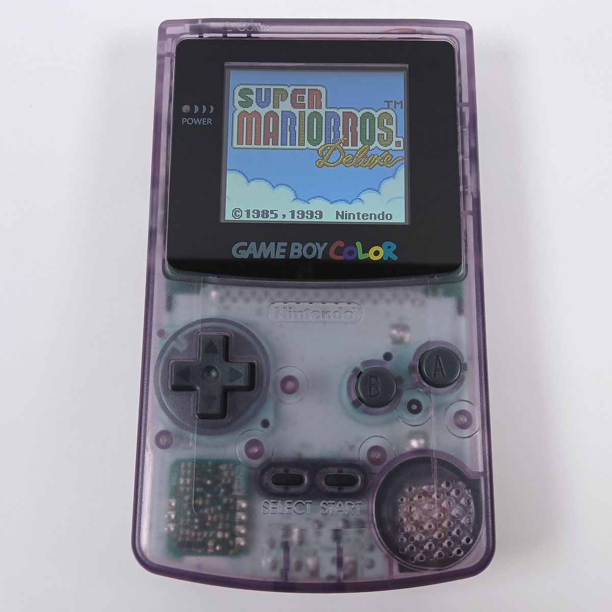 Nintendo Game Boy Color Console Clear Purple – Refurbished – Backlit IPS Screen!