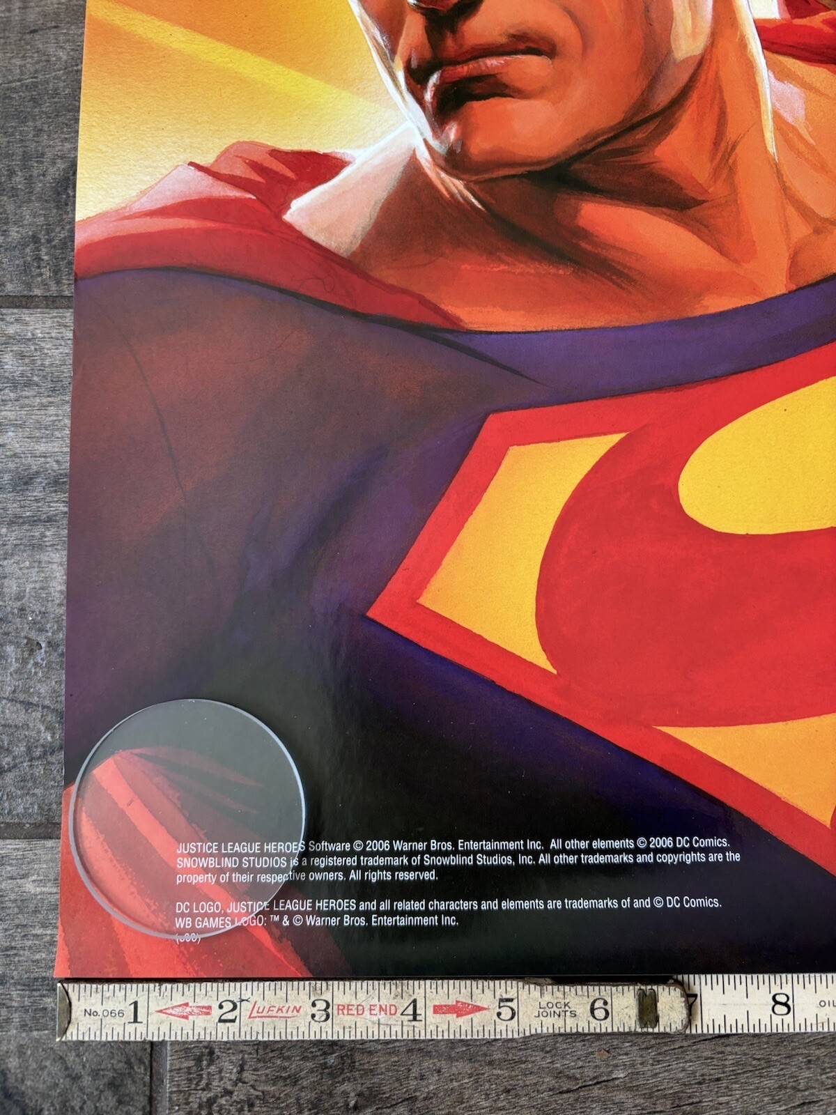 Justice League Heroes 2006 Video Game Promo Poster 38×25 Alex Ross Art DC Comics