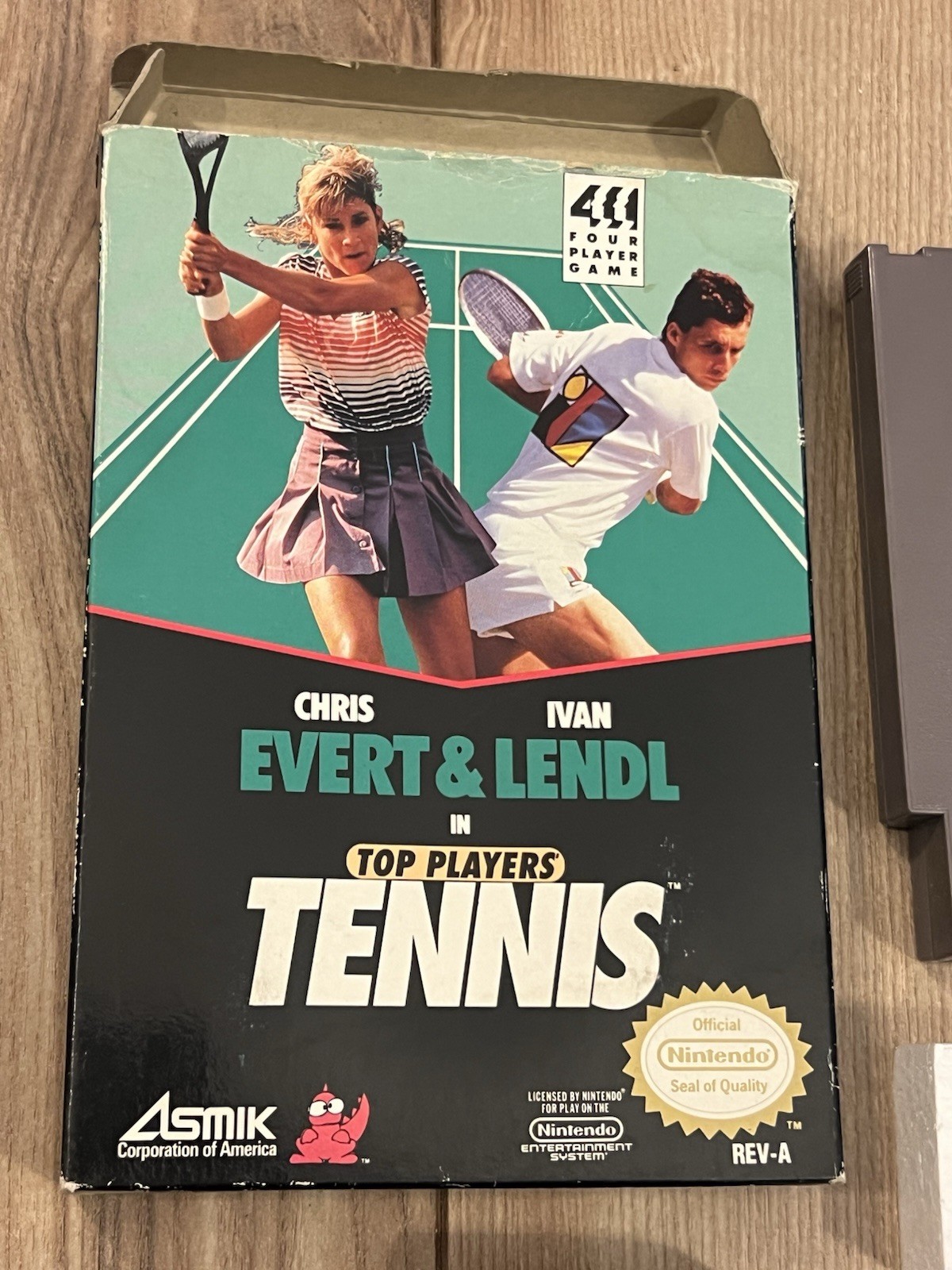 Chris Evert & Ivan Lendl in Top Players Tennis (Nintendo NES, 1989) CIB Tested