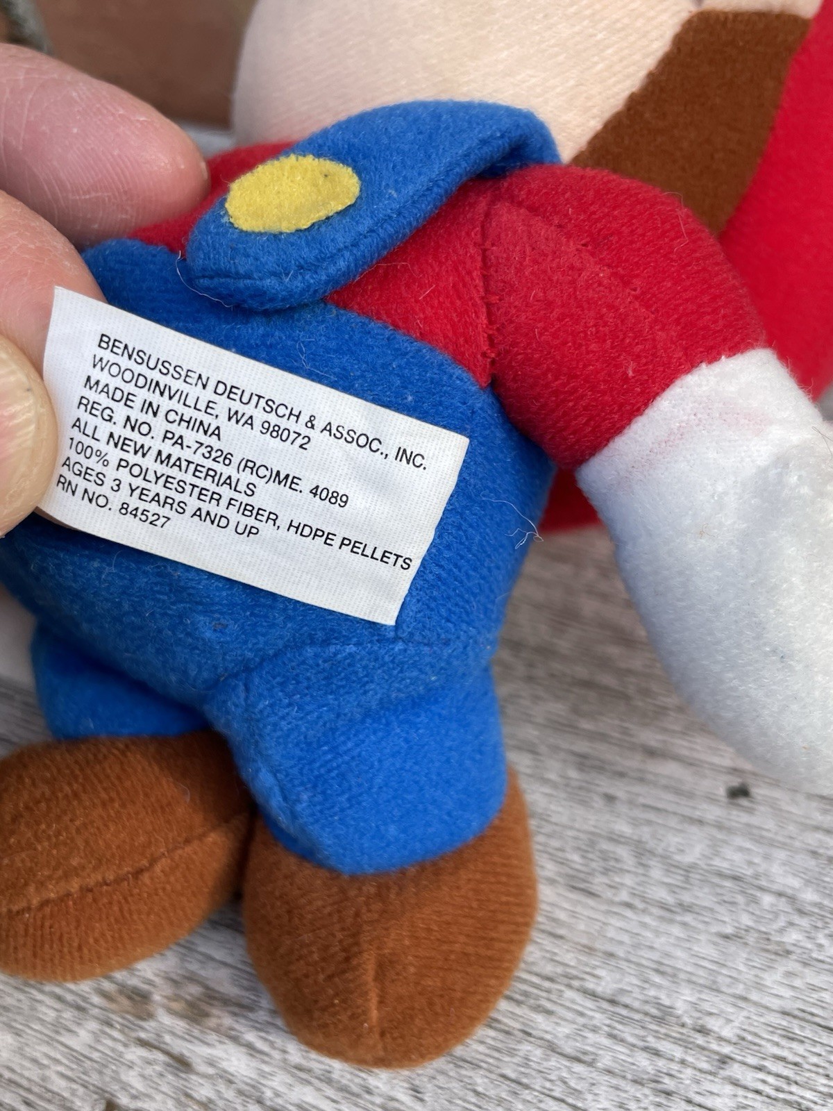 🔥 Vintage • Nintendo 64 Mario Wing Cap Plush Doll • BD&A