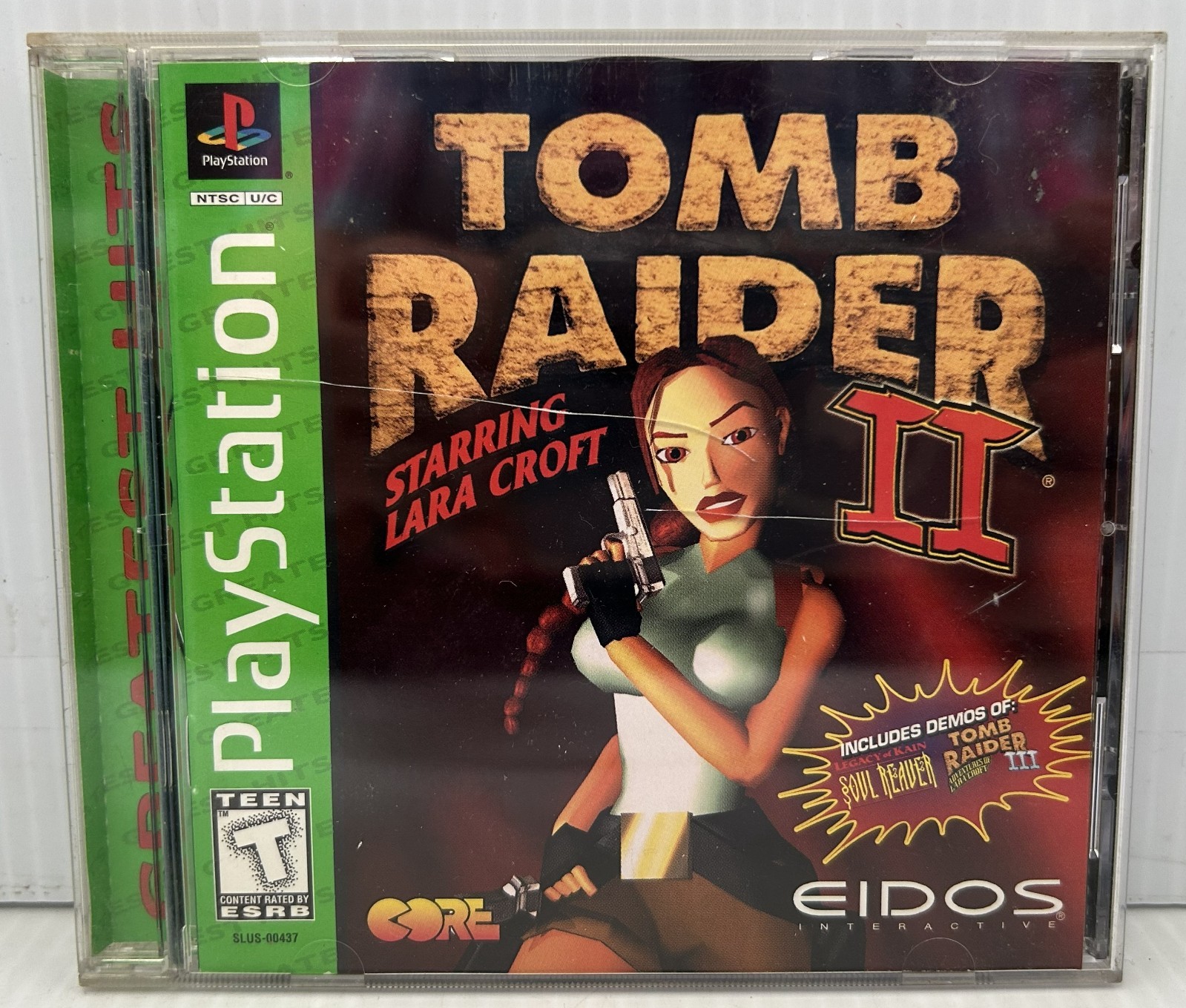MA6 Tomb Raider II – Sony PlayStation 1 PS1 – Greatest Hits – Complete – TESTED