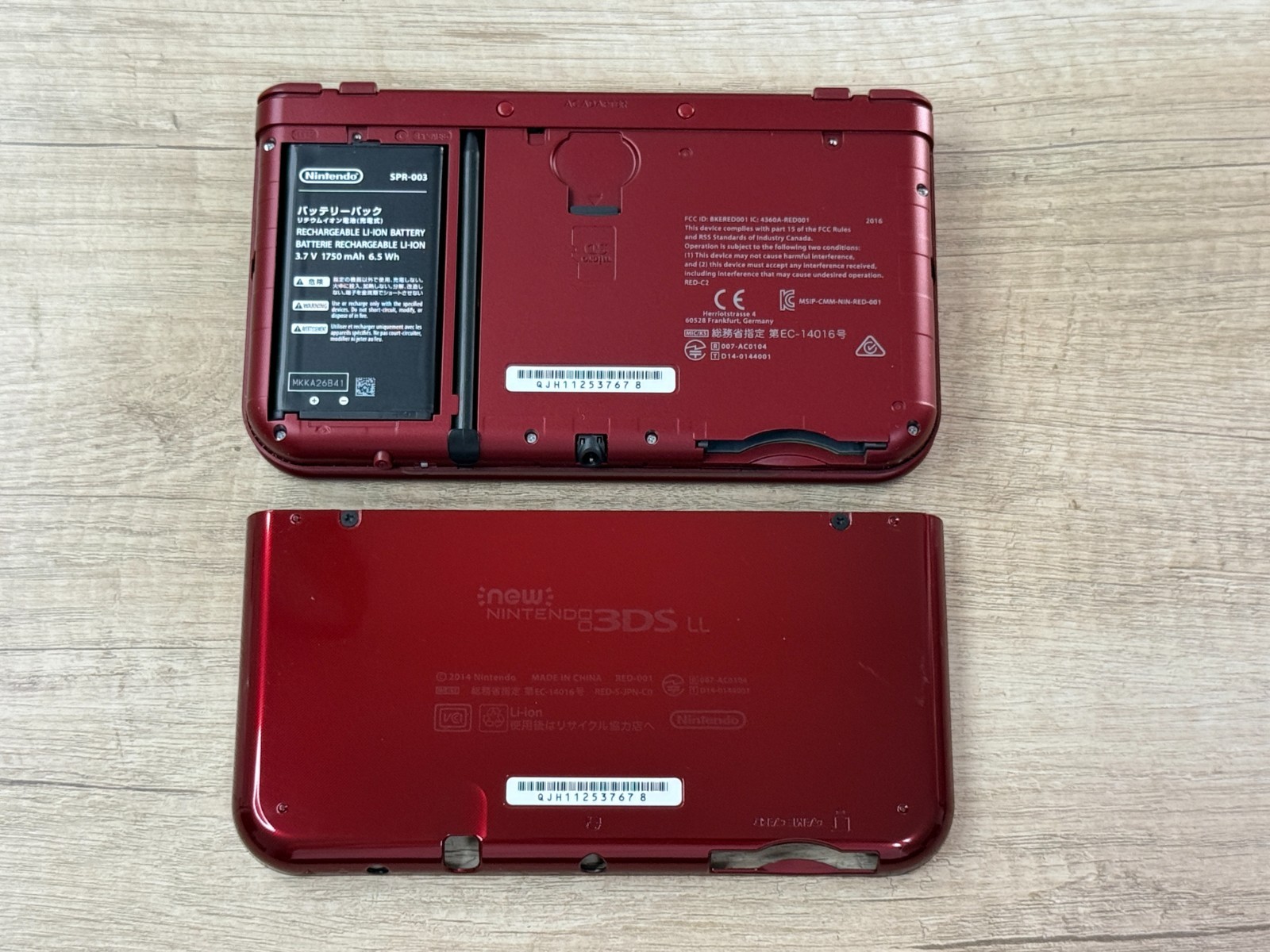 RANk A Nintendo New 3DS LL XL Metallic Red Console Tested Japan ver D2399