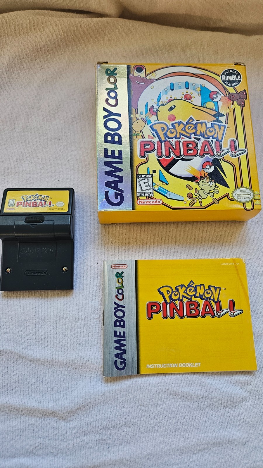 Pokemon Pinball (Nintendo Gameboy Color)Tested Working*Read Description*