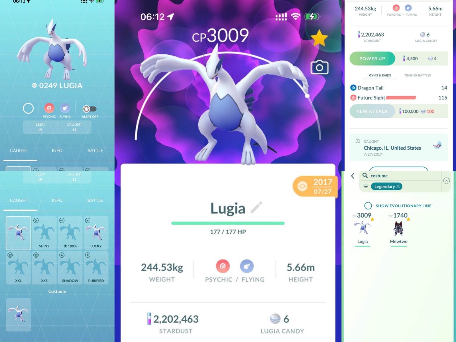 Chicago Go Fest costume Lugia 2017 – TRADE 20kStardust – Read description