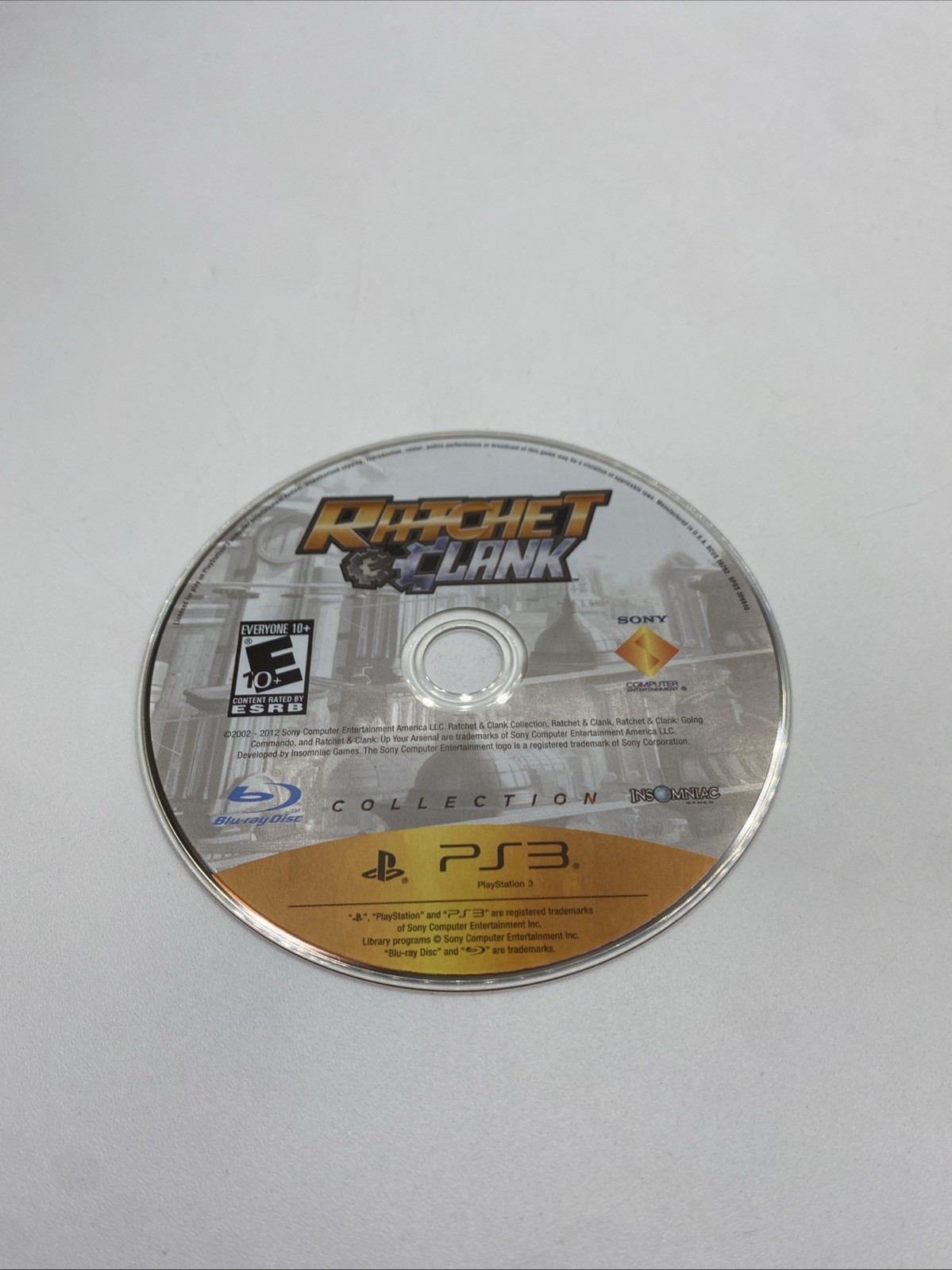 B6 Ratchet & Clank Collection (Sony PlayStation 3, 2012) Disc Only