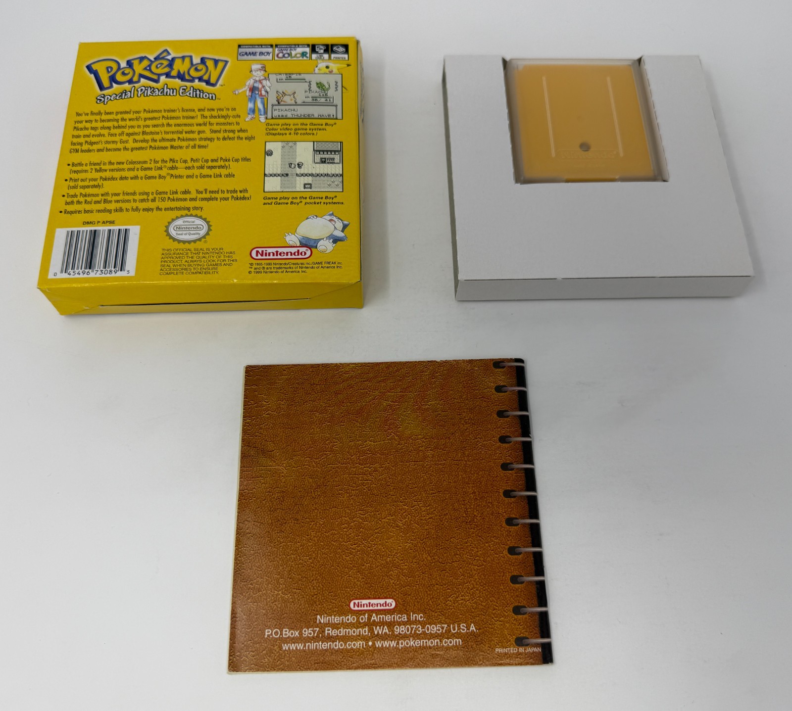 Pokemon Yellow First Print Box COMPLETE CIB (Game Box Manual) Nintendo Game Boy