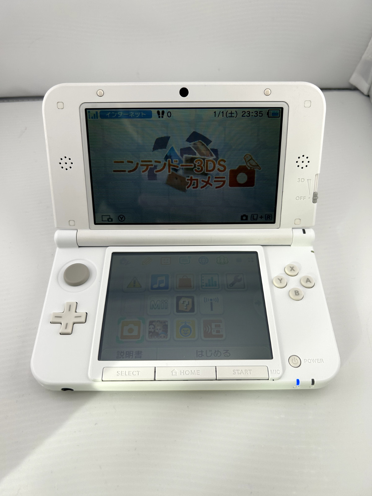 [A-rank] Nintendo 3DS LL XL console White with Charger/Stylus