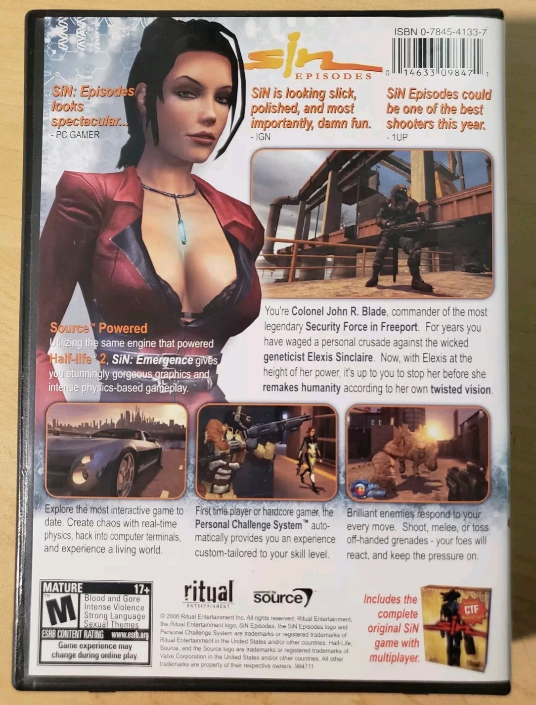 SiN Episodes: Emergence – Episode 1 – PC – Shooter Game – CIB – Complete