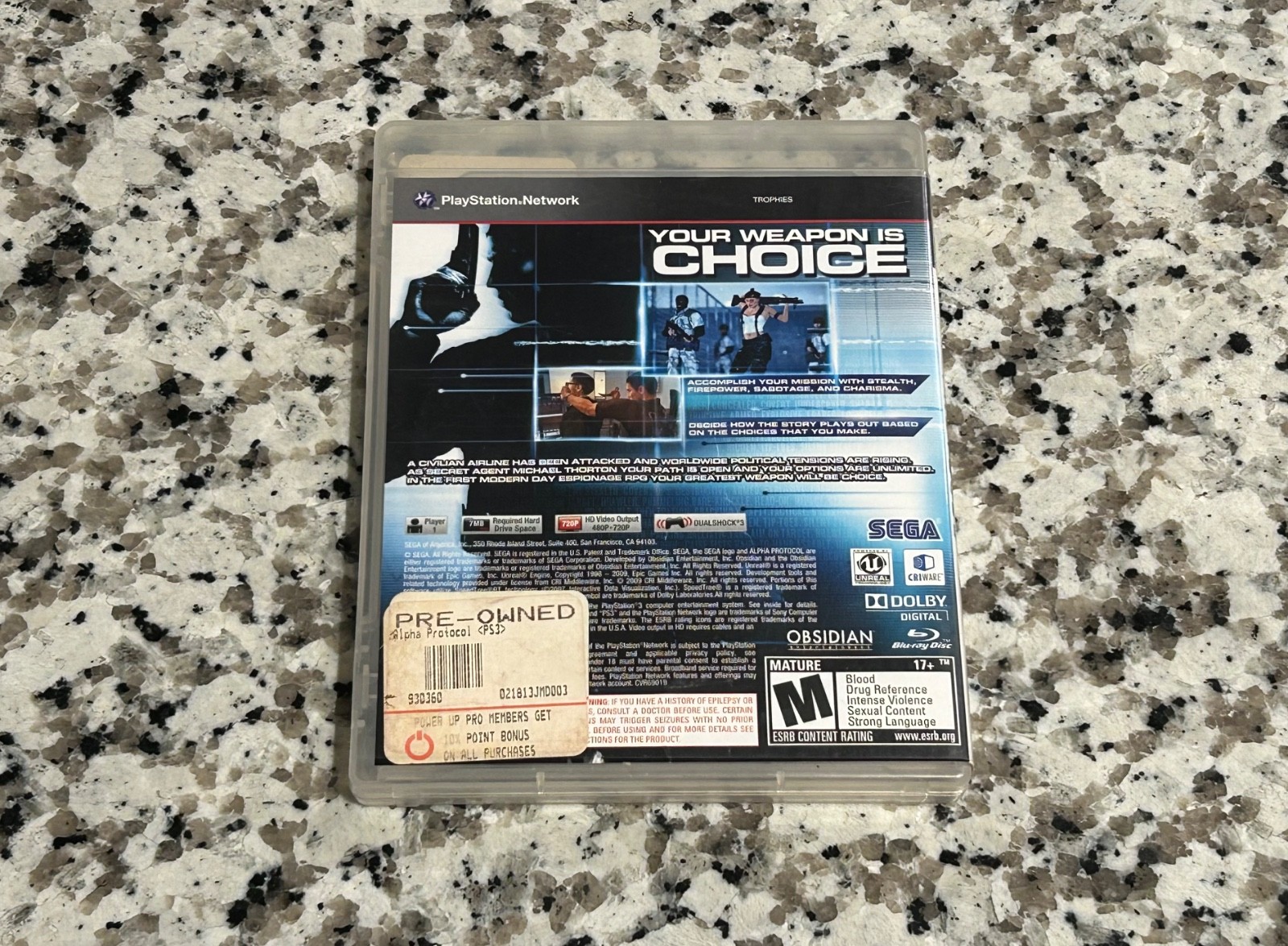 Alpha Protocol (Sony PlayStation 3, PS3) CIB Cleaned & Tested MINT