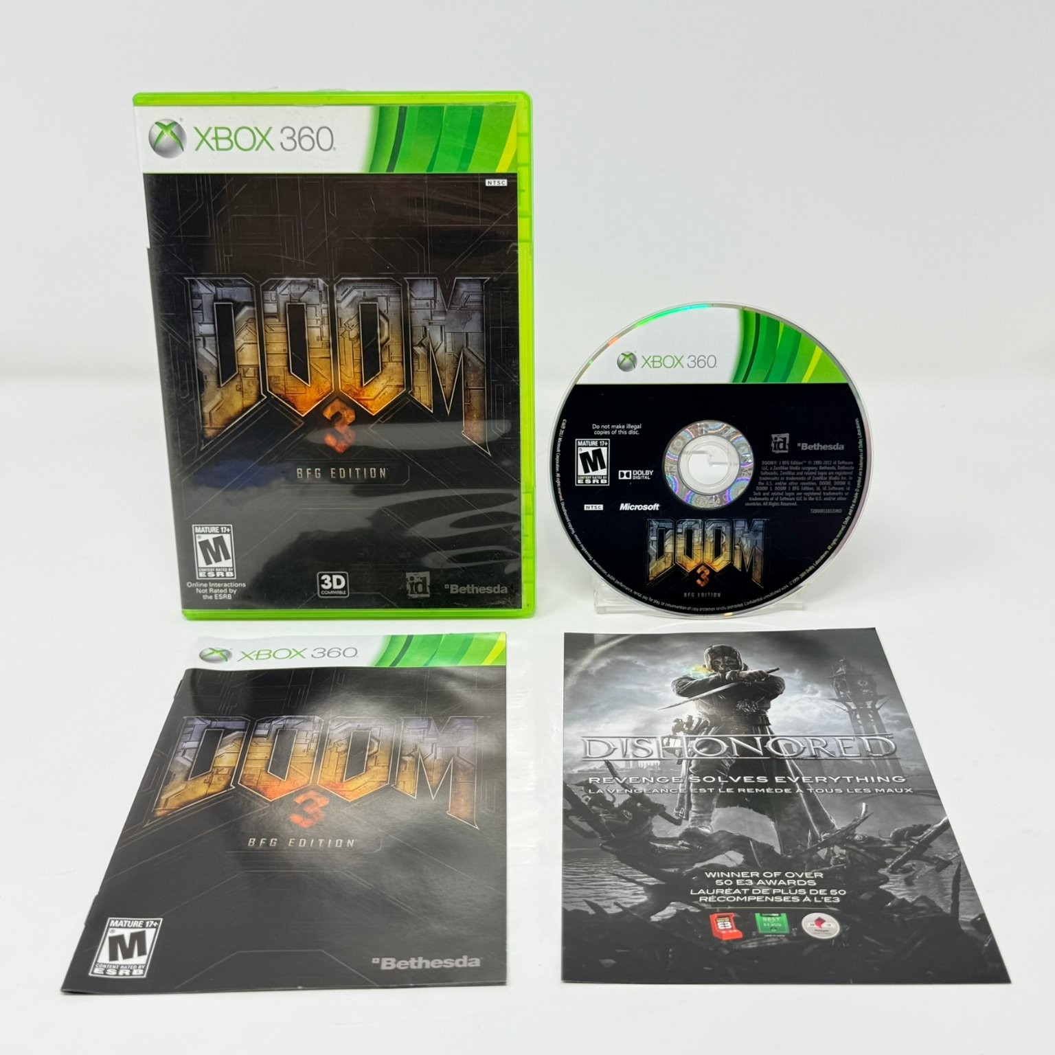 DOOM 3 BFG Edition Xbox 360 Video Game Shooter FPS Horror