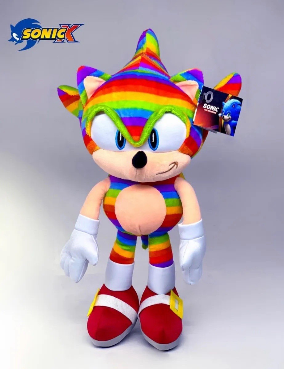 Mexico Rainbow Flag Sonic Plush 15” Sonic The Hedgehog Mexican Bootleg Toy RARE