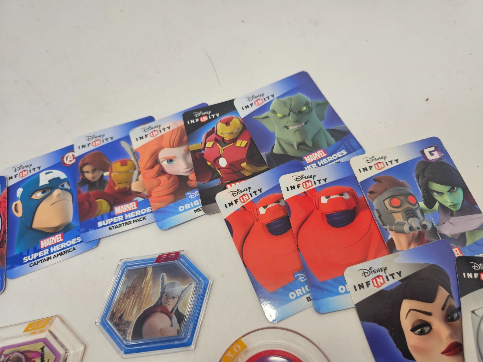 Disney Infinity Power Disc and Web Code Cards Mixed Lot Star Wars Marvel
