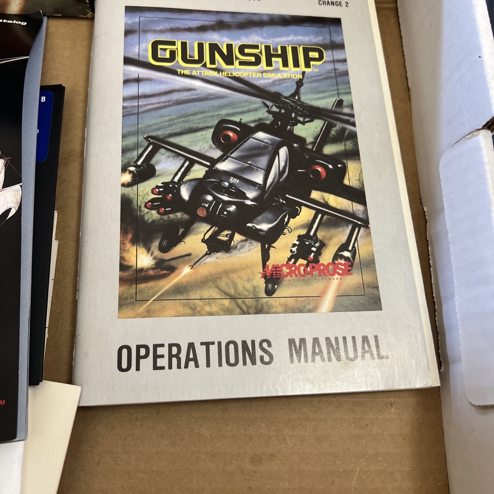 Gunship Microprose IBM PC/XT/AT Big Box – Complete in Box see photos