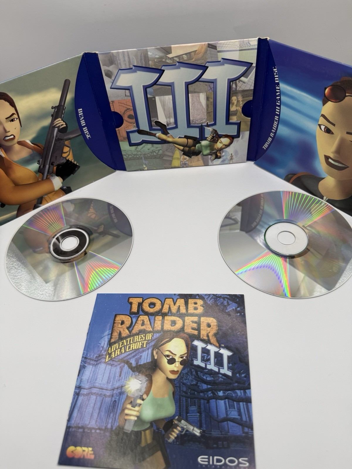 Tomb Raider Eidos Interactive Complete Collection PC Games W/ Manual Demo Tested