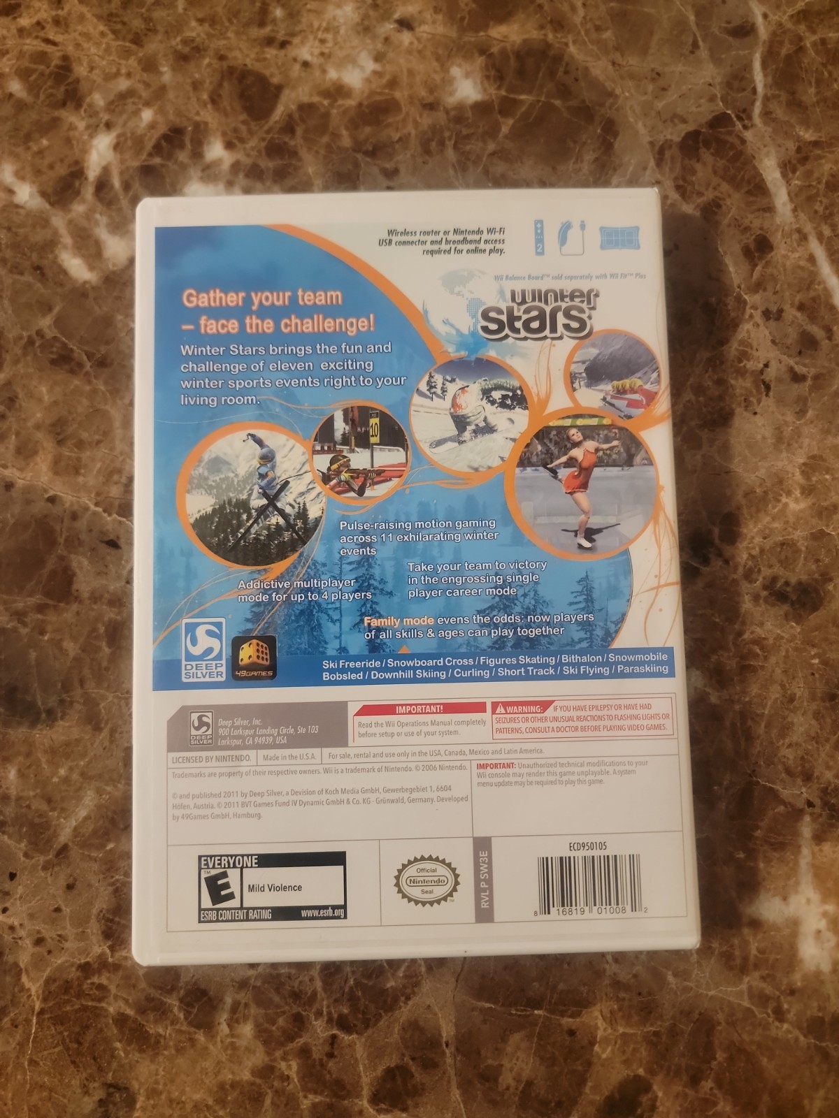 Nintendo Wii Game Winter Stars (2011) Complete with Manual