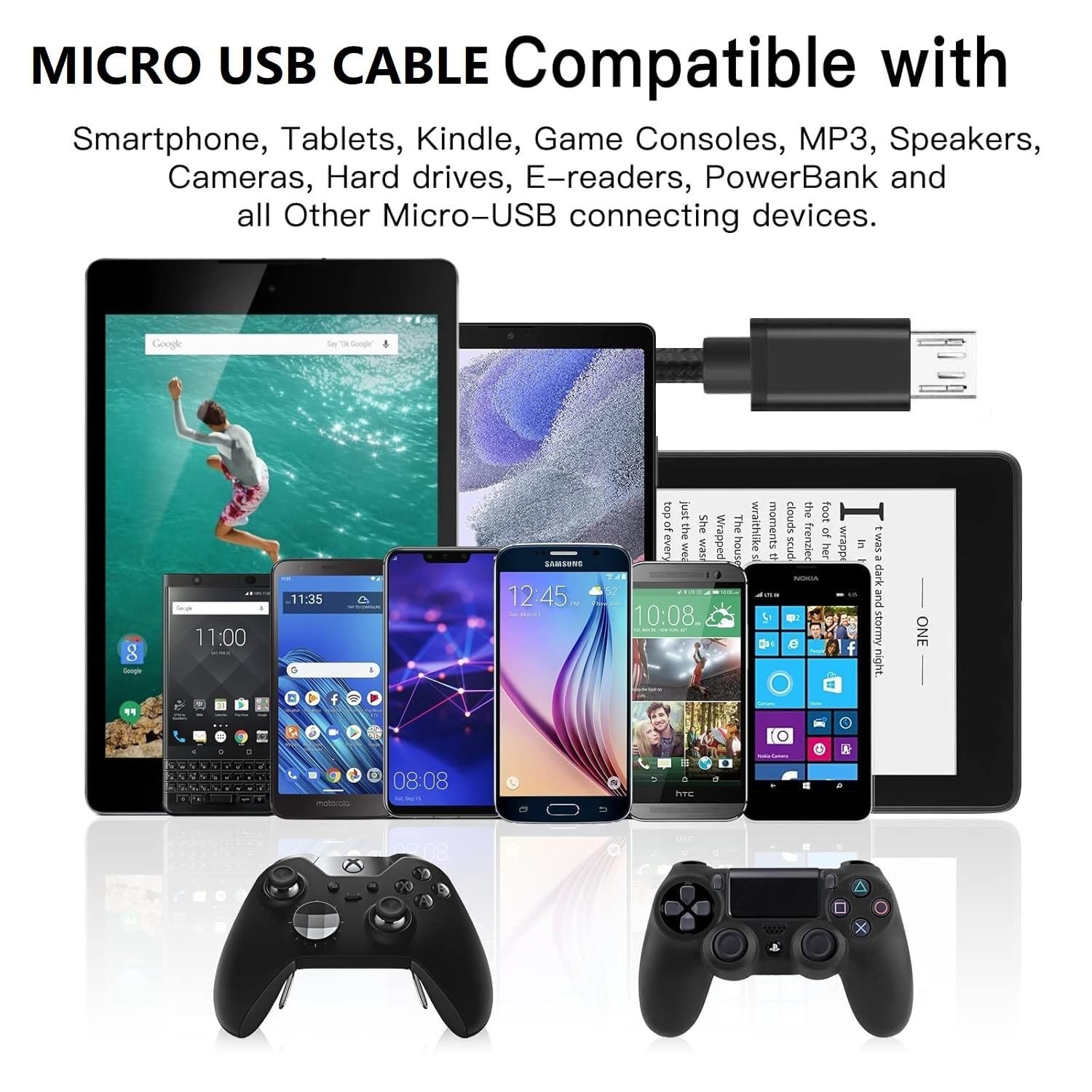 10ft Extra Long PS4 Controller Charger Cable – Play & Charge Convenience