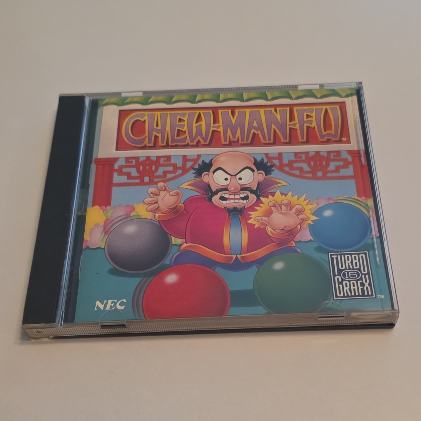 NEC Chew-Man-Fu TurboGrafx-16 HuCARD w/ Case & Manual NTSC-U/C 1990