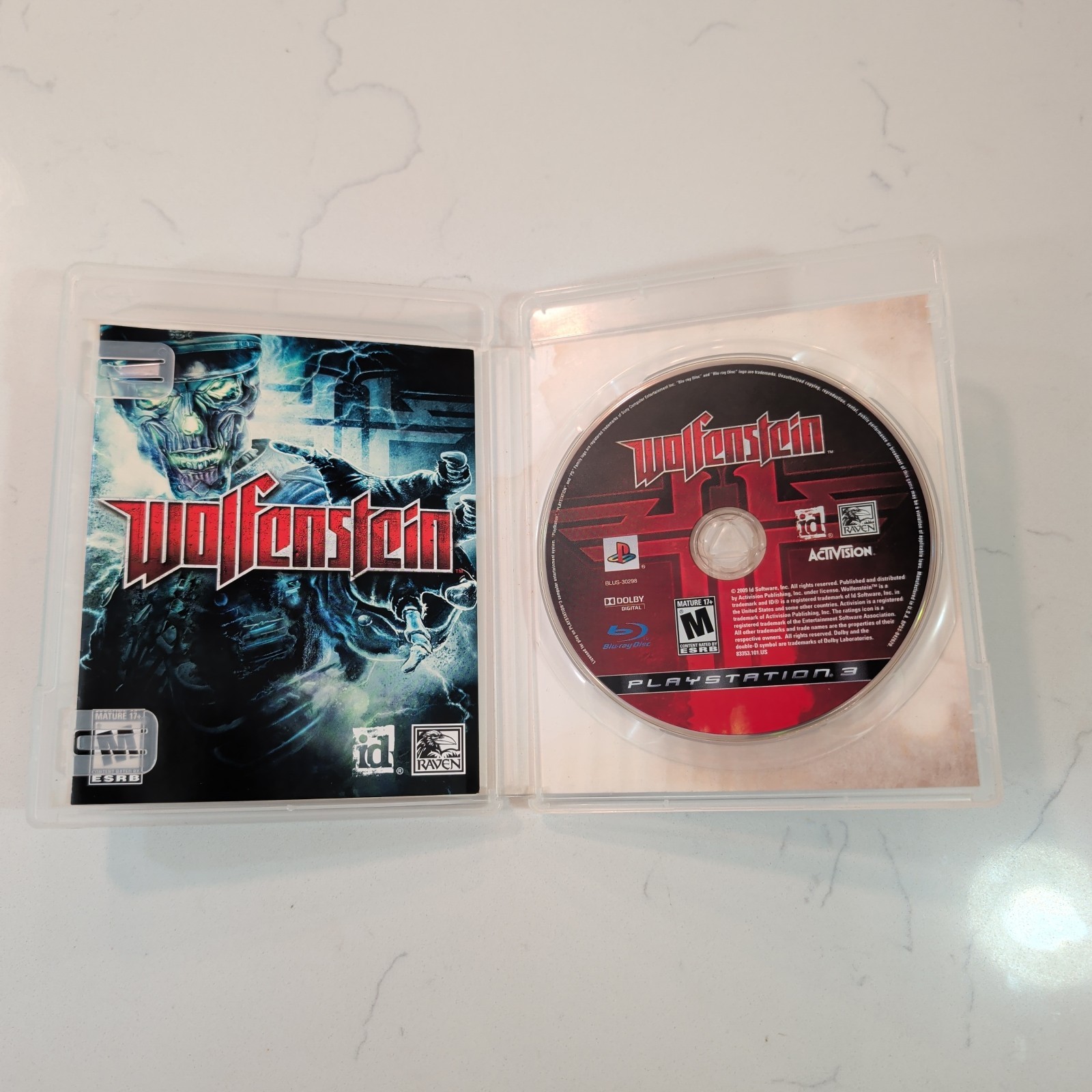 Wolfenstein (Sony PlayStation 3, 2009) w/ Manual – Wavy Artwork – Tested