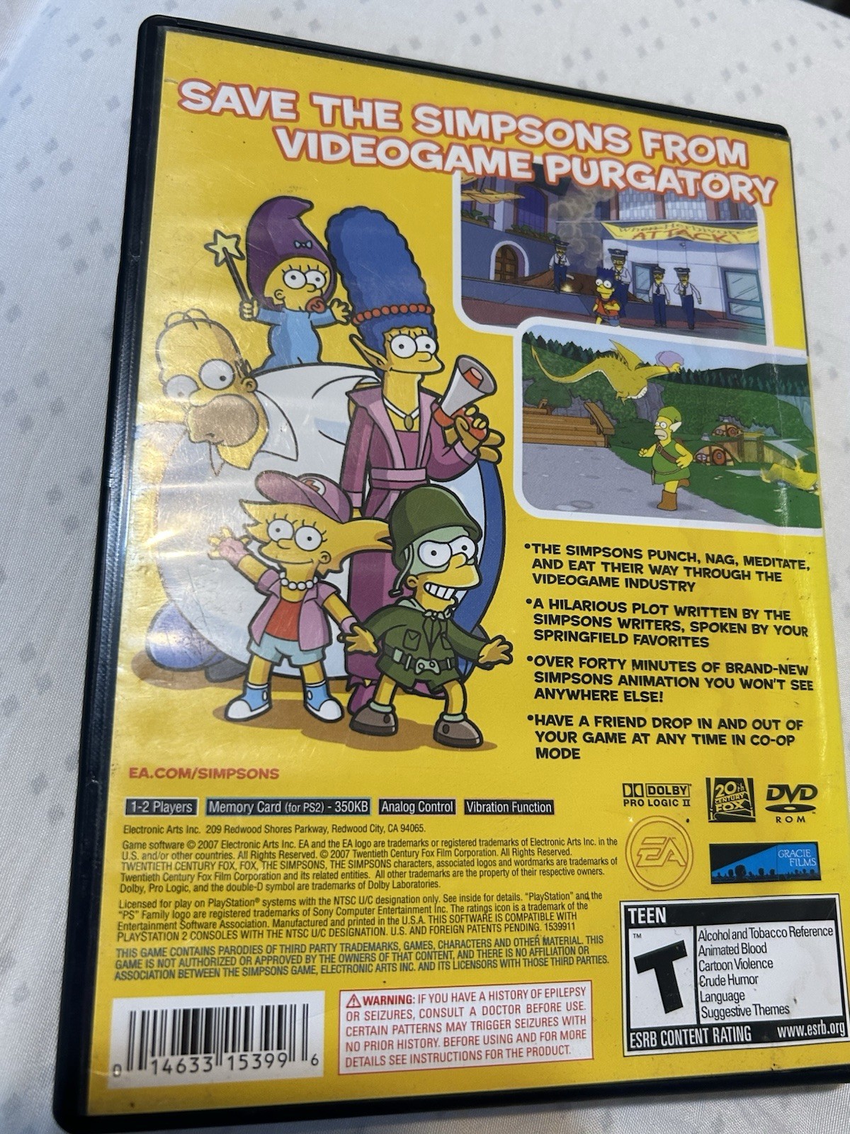 The Simpsons Game PlayStation 2 PS2 with manual untested