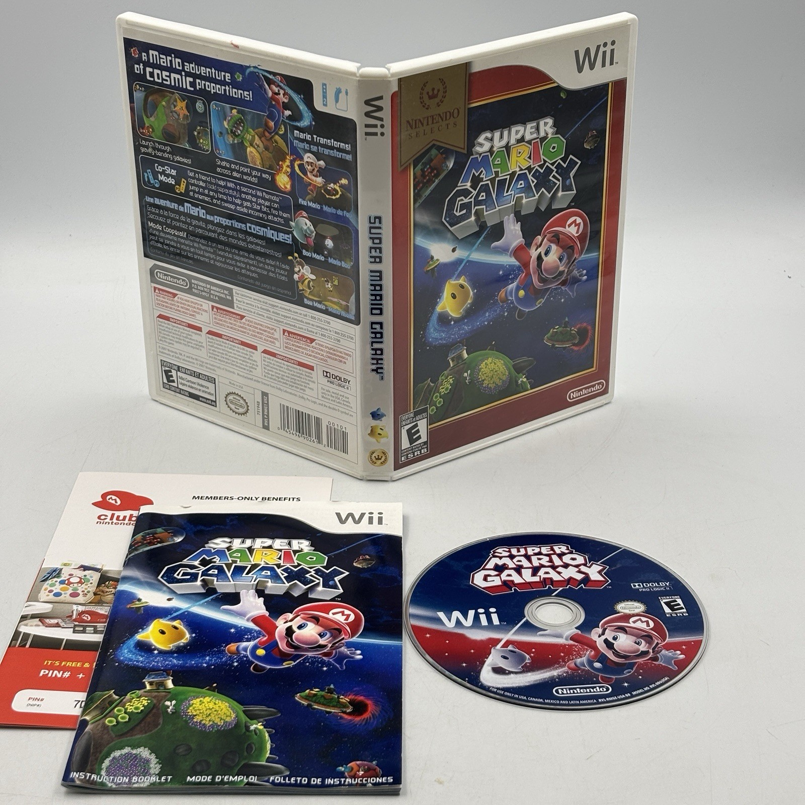 Super Mario Galaxy (Nintendo Wii, 2007) Complete CIB Tested