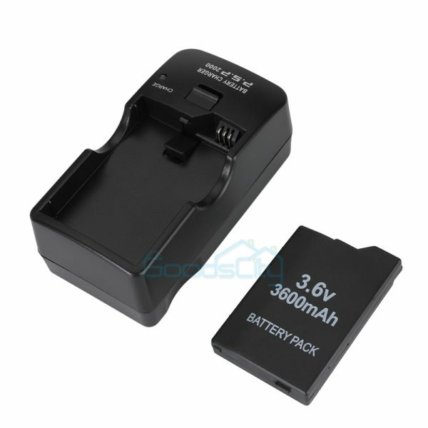 Battery charger & 3600mAh Rechargeable Battery for PSP 1000/2000/2001/3000/3001