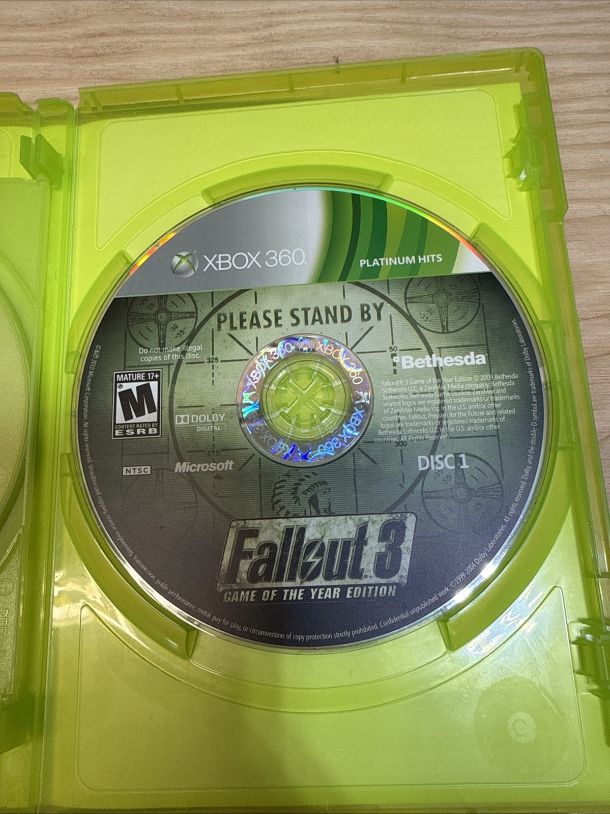 Fallout 3 Game of the Year Edition Xbox 360 GameStop Exclusive Verified Working
