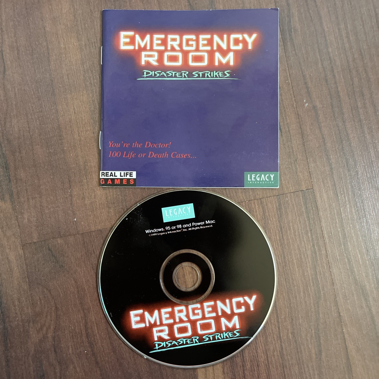 Set of 4 Medical Game CD-ROM, Emergency Room, With Manual Booklets