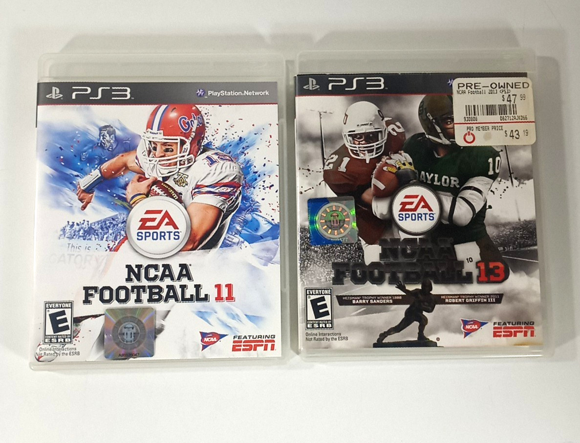 NCAA Football 11 & 13 – Sony PlayStation 3 Lot Of 2 Free shipping