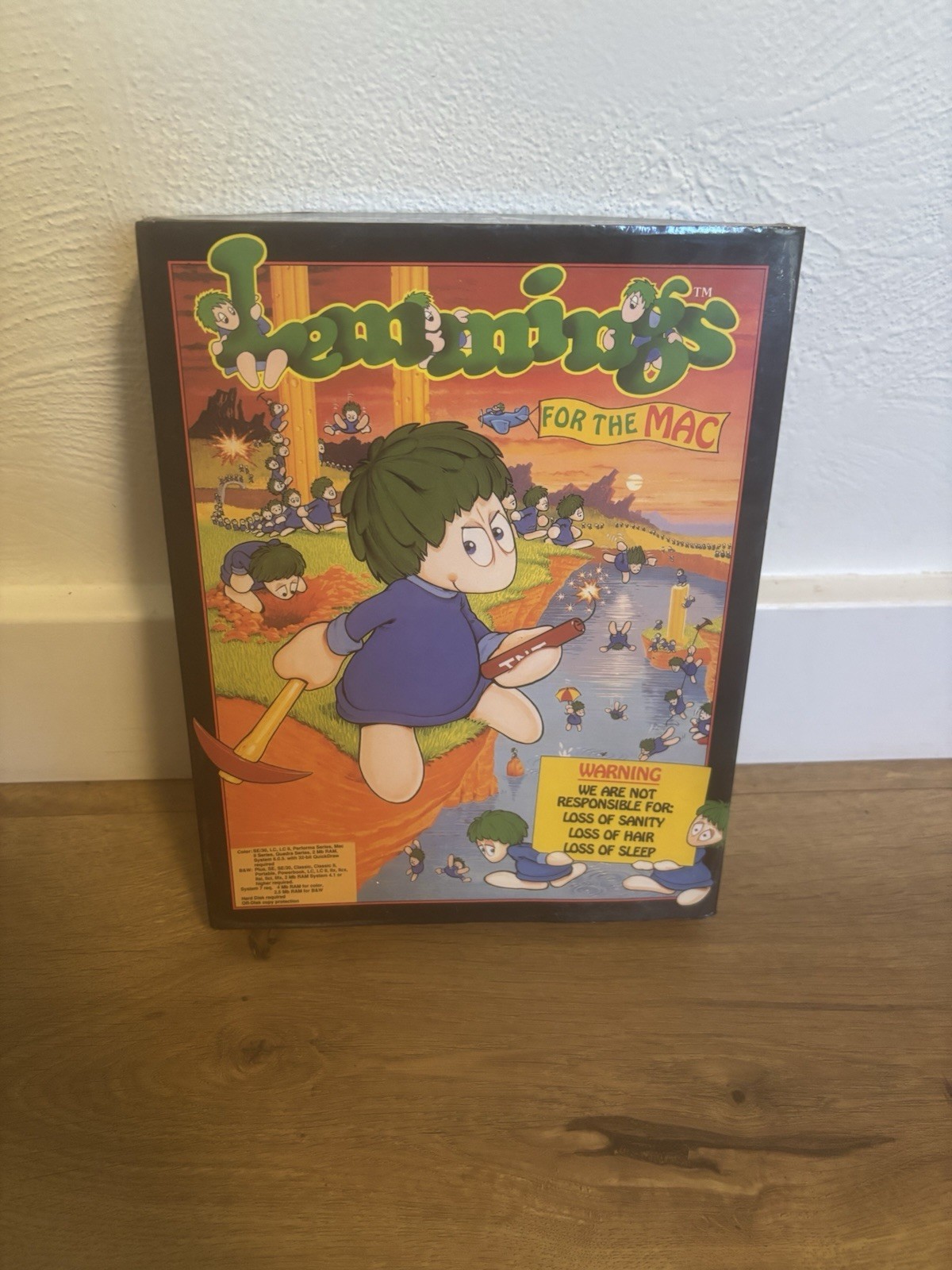 Vintage Rare Lemmings BIG Box Video Game for MAC Macintosh Big Box Psygnosis