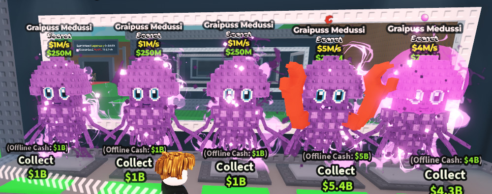 {Steal A Brainrot} Gripus Medusi Set ( 10 gripus medusi diferent mutation/traits