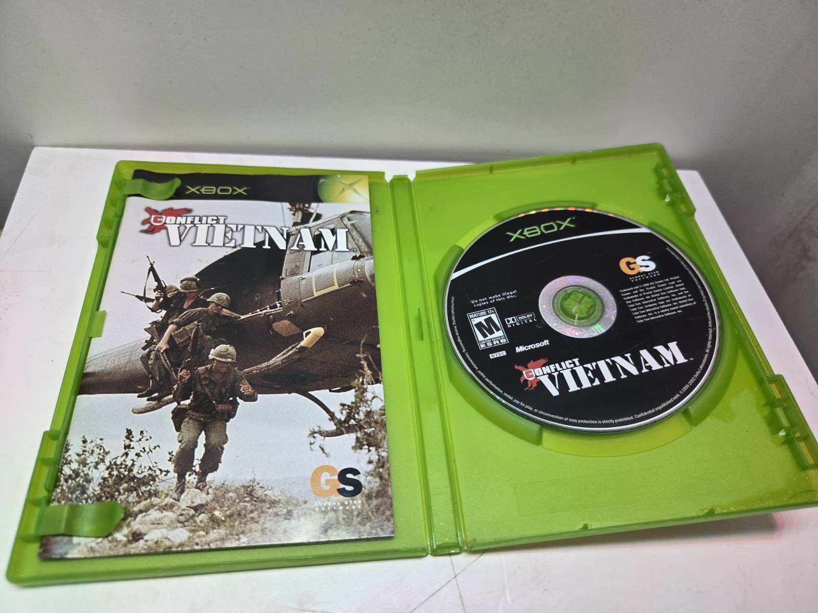 Conflict: Vietnam (Microsoft Xbox, 2004), complete case, disc and manual
