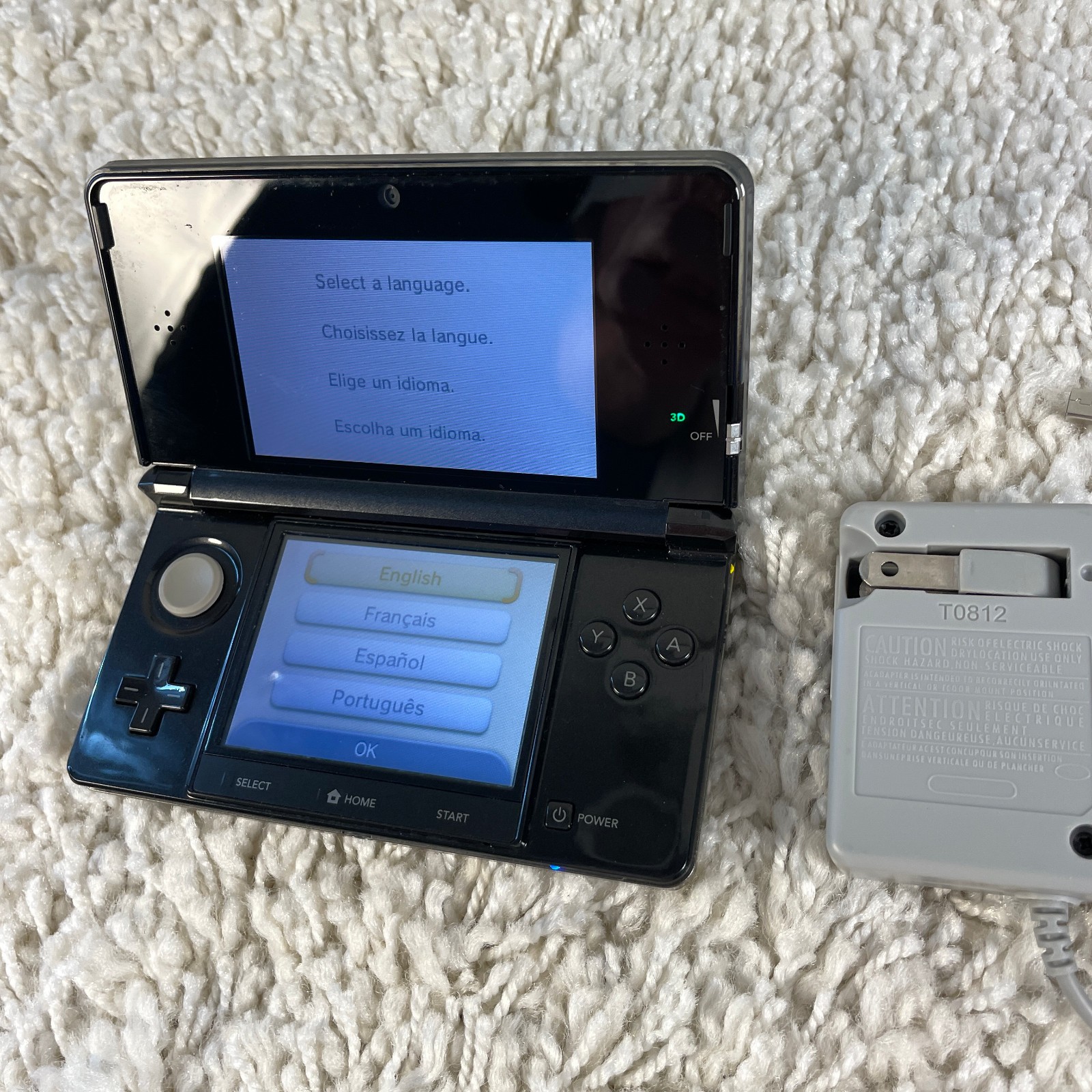 Nintendo 3DS Cosmo Black Handheld Console System CTR-001 Tested