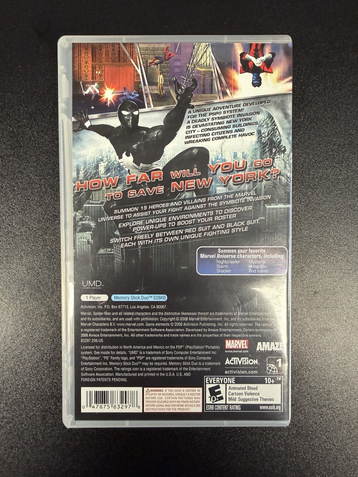 Spider-Man: Web of Shadows — Amazing Allies Edition (Sony PSP, 2008)
