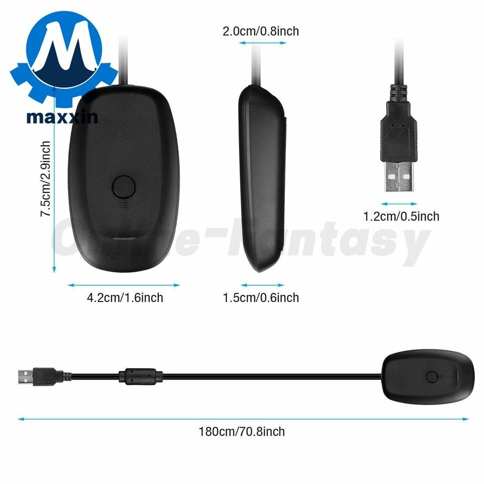 For Microsoft Xbox 360 Wireless Controller USB Game Receiver Adapter PC Windows