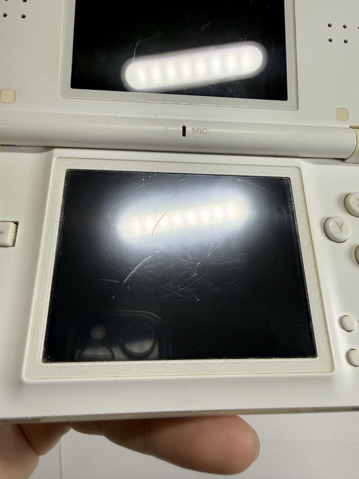 Nintendo DS Lite White Handheld System Only TESTED! *Rough Shape*