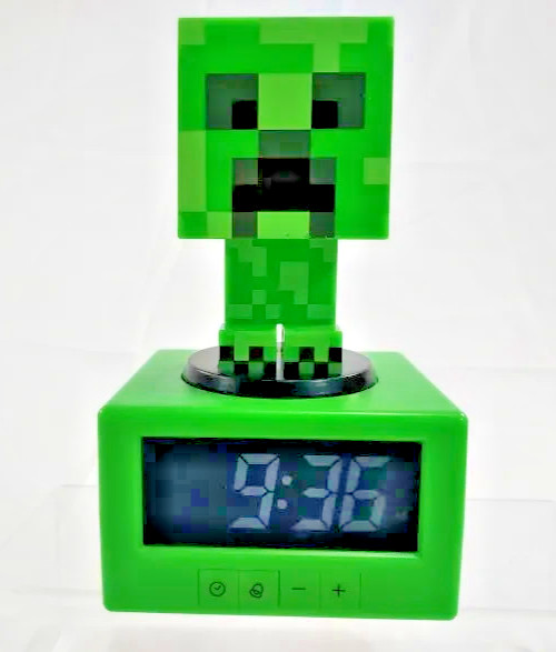 Fun Interactive Minecraft Creeper Alarm Clock, Mojang
