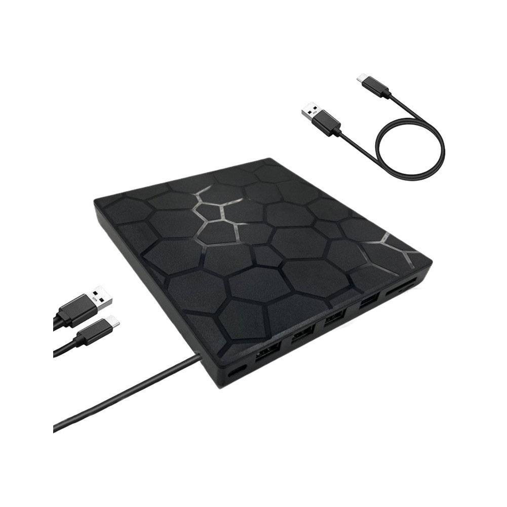 7 in 1 External DVD Drive USB C USB 3.0 with TF Card Reader for Laptop