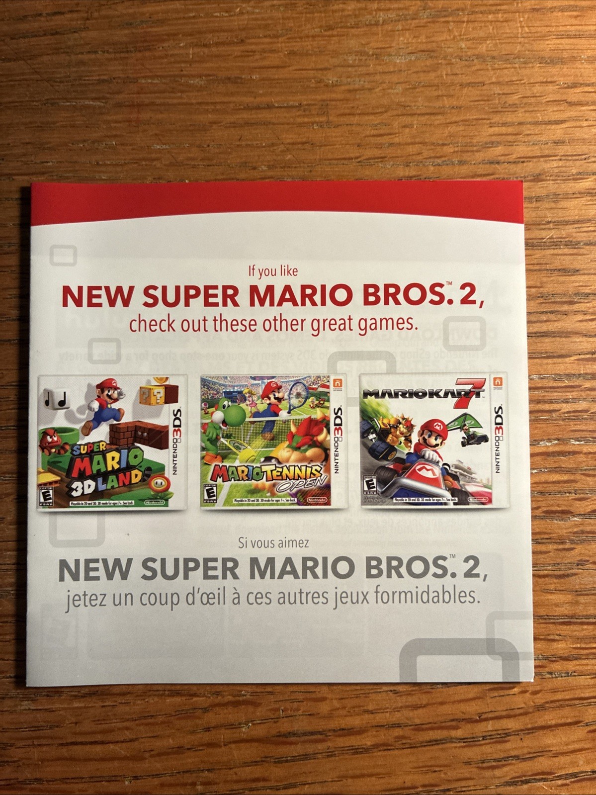 Case and Manual Only NO GAME New Super Mario Bros 2 Nintendo 3DS Authentic