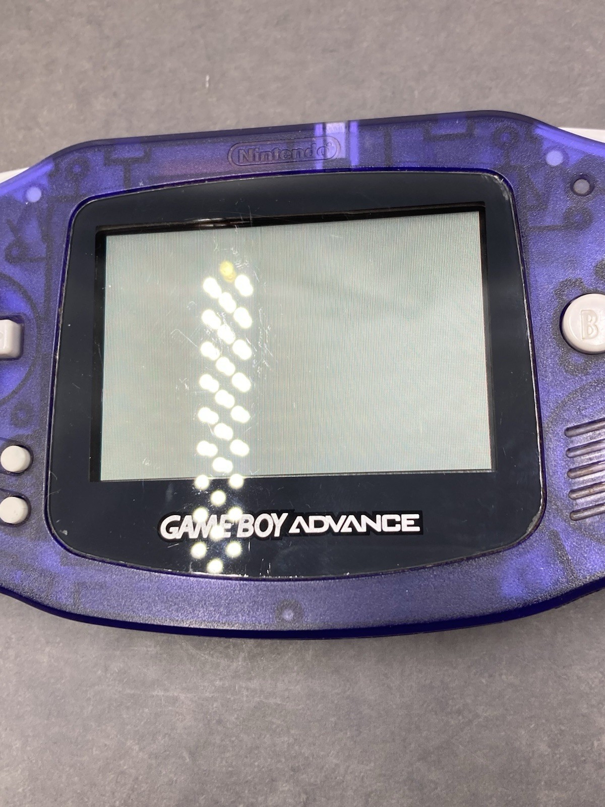 Nintendo Game Boy Advance AGB-001 Console Clear purple tested 0707-401