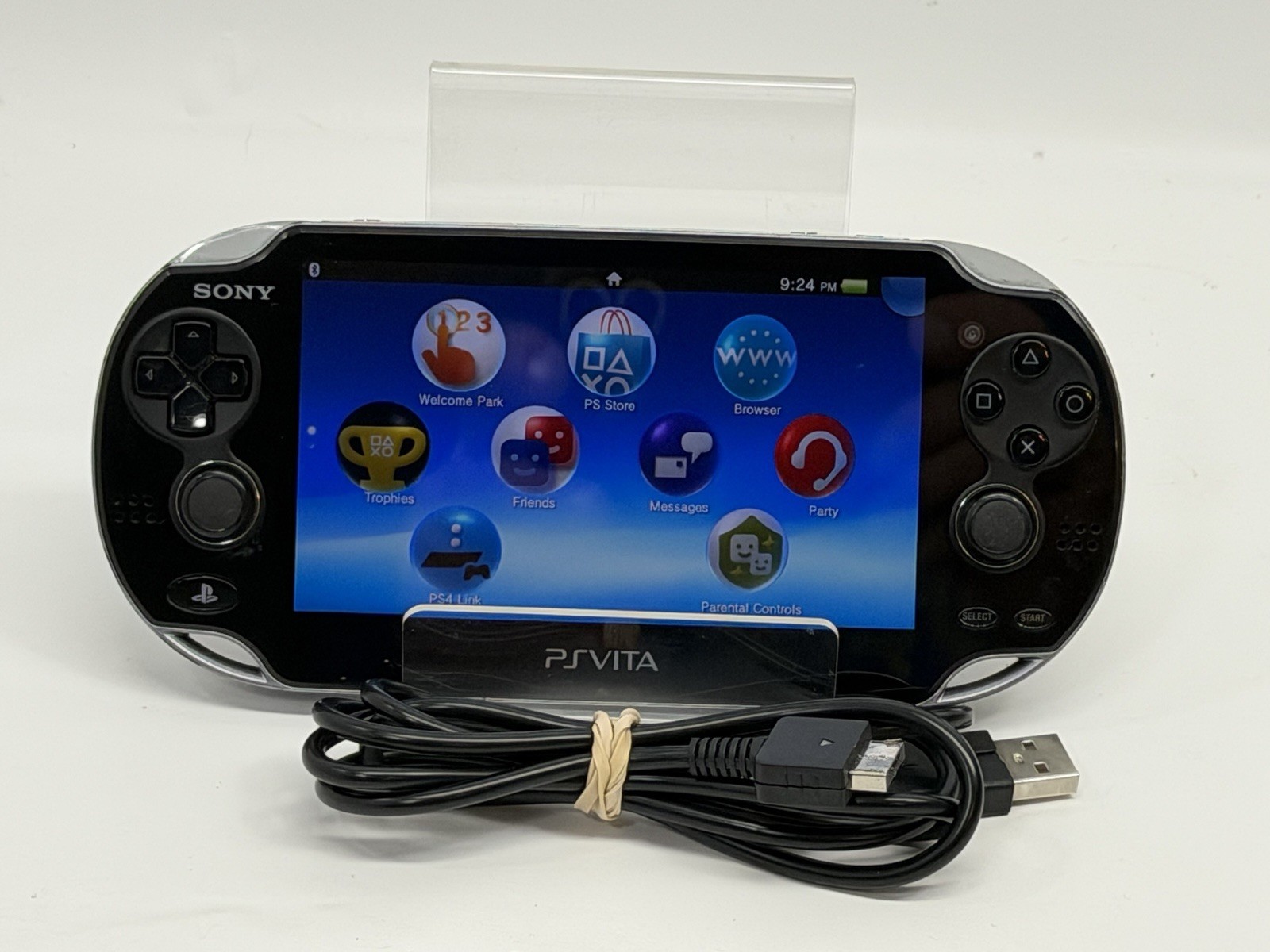 Sony PlayStation PS Vita PCH-1001 W/ Charging Cable OLED Black