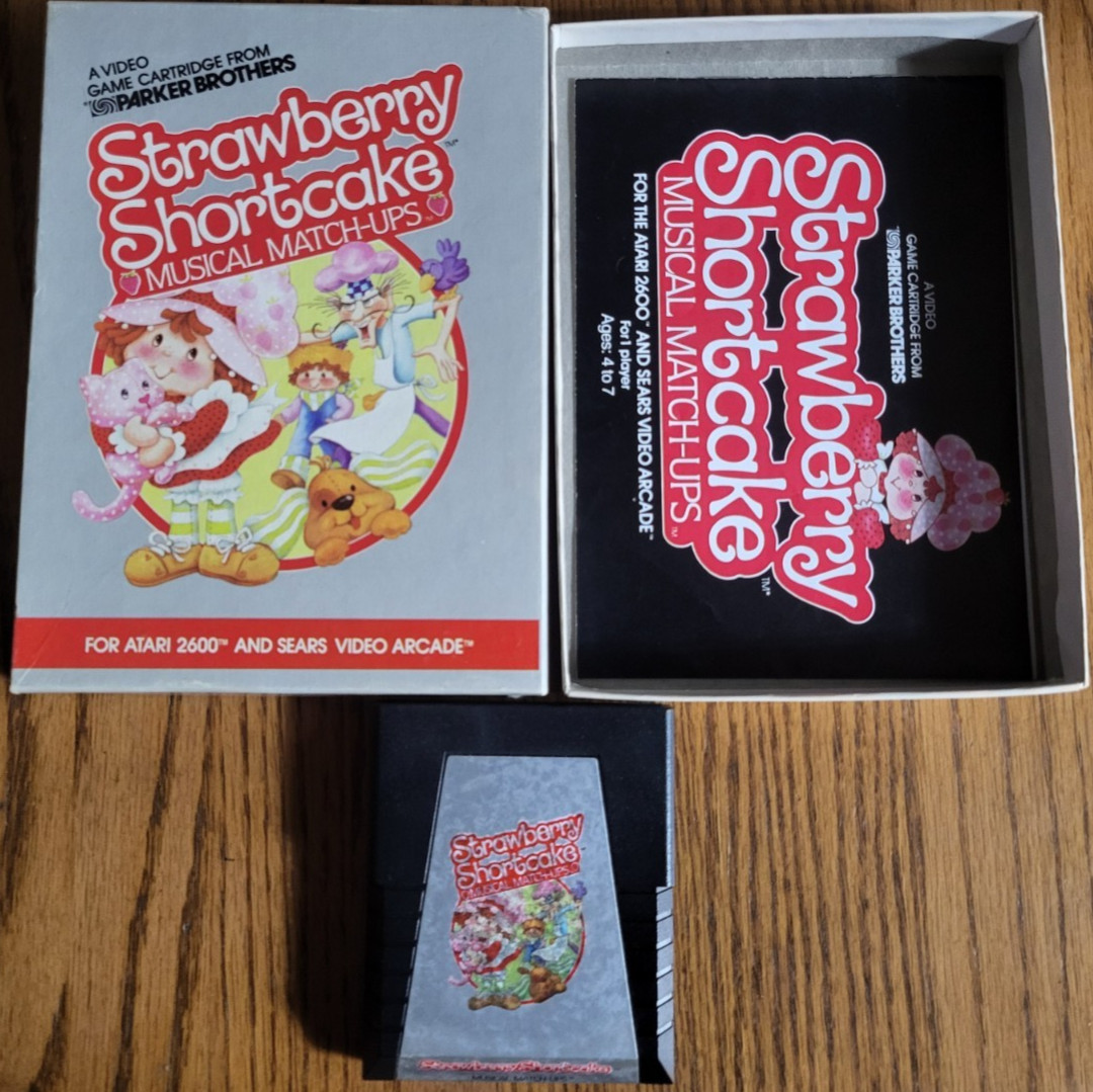 Strawberry Shortcake 1983 Musical Match-Ups Atari 2600 Game CIB Tested & Working