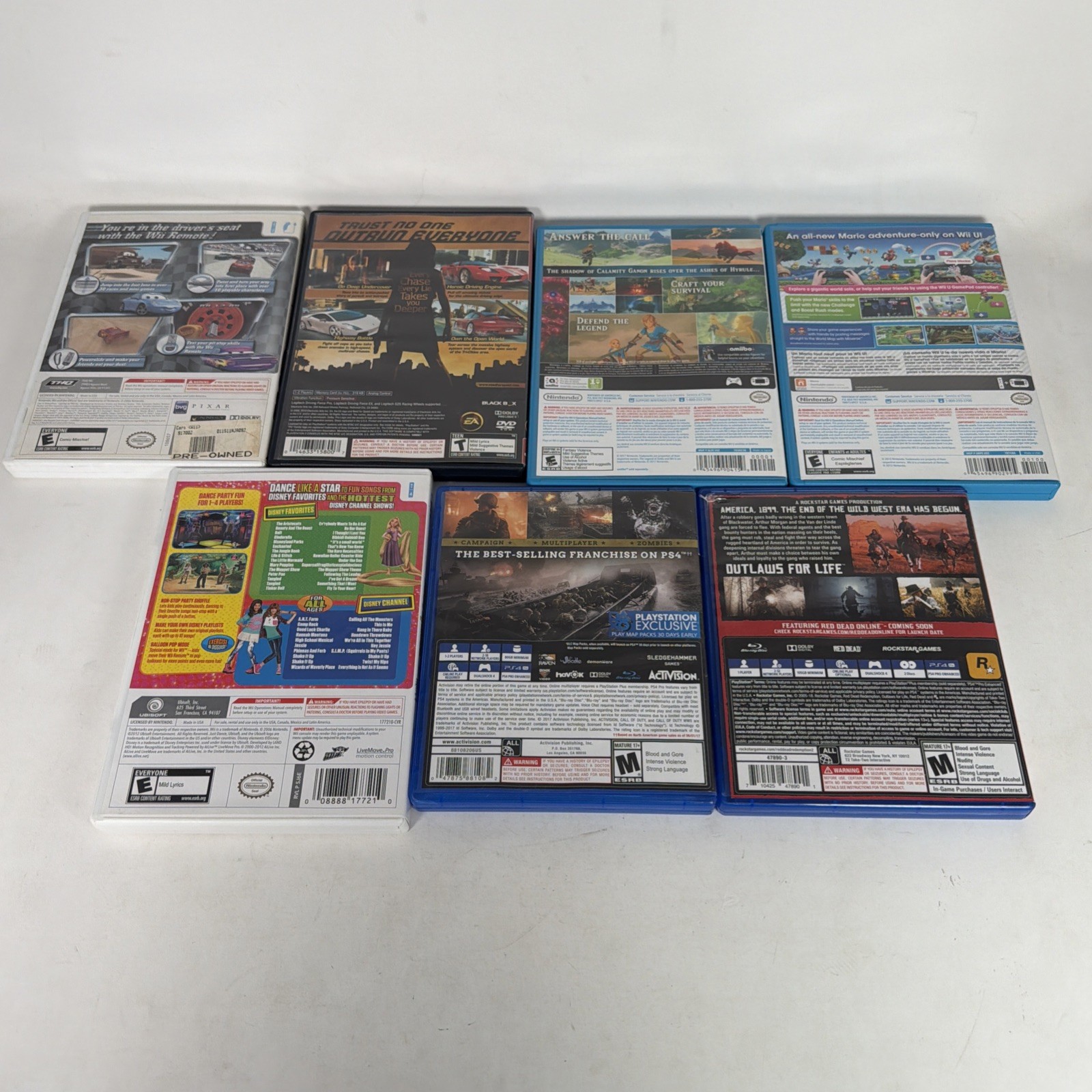 Lot Of 9 Untested Video Games WiiU Wii PS2 PS4 Xbox 360 Mario Zelda More
